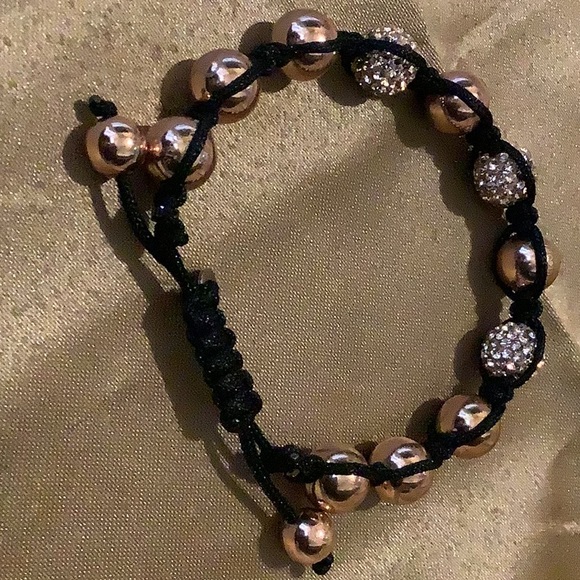 TRESOR PARIS BLACK & GOLD CRYSTALS BRACELET - Picture 2 of 5